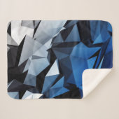 Blaues Dreiecksgeflecht Sherpadecke (Vorderseite (Horizontal))