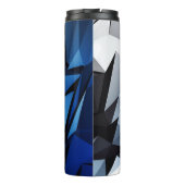 Blaues Dreiecksgeflecht Thermosbecher (Rückseite)
