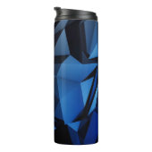 Blaues Dreiecksgeflecht Thermosbecher (Nach rechts gedreht)
