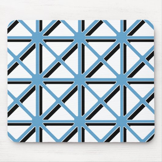 Blaues Dreiecksmuster Mousepad (Vorne)