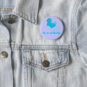 blaues ducky es ` s ein Jungenknopf Button (Beispiel)