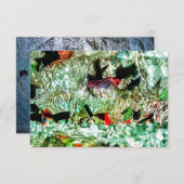 Blaues Dunkel abstrakte Einladung, Abstrakt blau i Einladung (Vorne/Hinten)