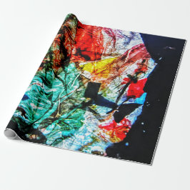 Blaues, dunkles abstraktes Verpackungspapier, Abst Geschenkpapier