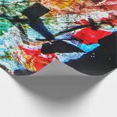 Blaues, dunkles abstraktes Verpackungspapier, Abst Geschenkpapier (Ecke)