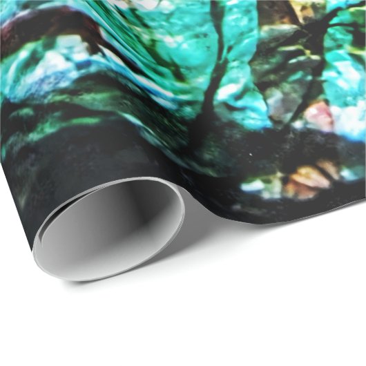 Blaues, dunkles abstraktes Verpackungspapier, Abst Geschenkpapier (Rolleneckpunkt)