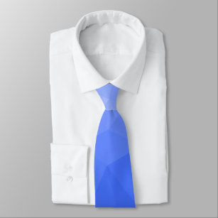 Blaues dunkles Gradient Geometrisches Mesh Muster Krawatte