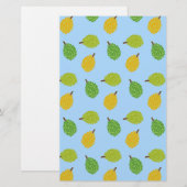 blaues Durian Briefpapier (Vorne/Hinten)