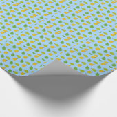 blaues Durian Geschenkpapier (Ecke)