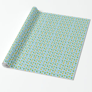 blaues Durian Geschenkpapier