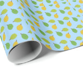 blaues Durian Geschenkpapier (Rolleneckpunkt)