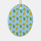 blaues Durian Keramikornament (Rechts)