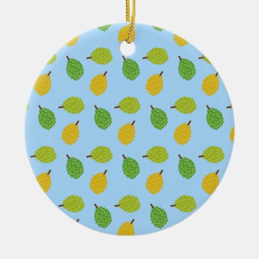 blaues Durian Keramikornament (Vorne)