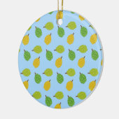 blaues Durian Keramikornament (Links)