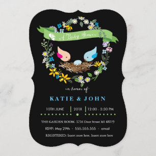 Blaues Ei  Kinderdusche Einladung