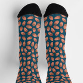 Blaues Eichelmuster Socken (Oben)