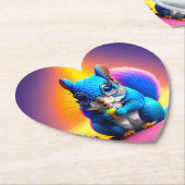 Blaues Eichhörnchen, das eine Frucht isst-79577 Untersetzer (angewinkelt)