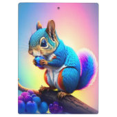Blaues Eichhörnchen, das Obst isst-323232 Klemmbrett (Rückseite)