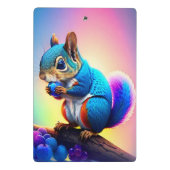 Blaues Eichhörnchen, das Obst isst-323232 Mini Klemmbrett (Rückseite)