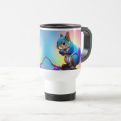 Blaues Eichhörnchen, das Obst isst-323232 Reisebecher (VorderseiteRechts)