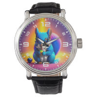 Blaues Eichhörnchen, das Obst isst