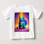 Blaues Eichhörnchen, das Obst isst Baby T-shirt (Vorderseite)
