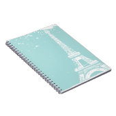 Blaues Eiffelturm-Notizbuch Notizblock (Rechte Seite)