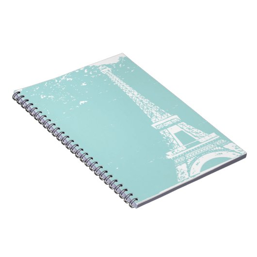Blaues Eiffelturm-Notizbuch Notizblock (Rechte Seite)