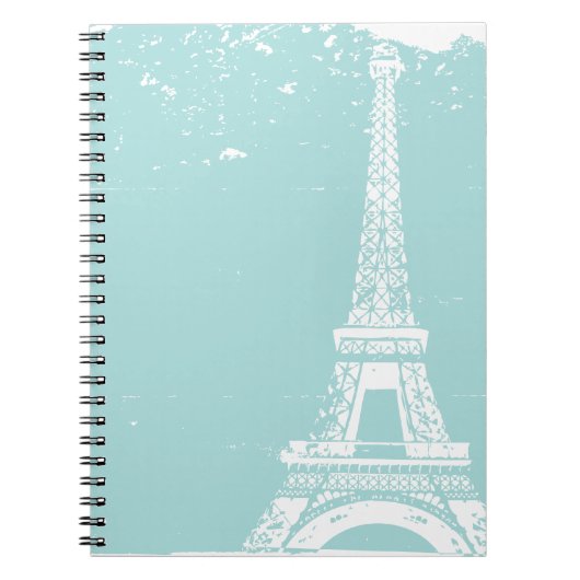 Blaues Eiffelturm-Notizbuch Notizblock (Vorderseite)