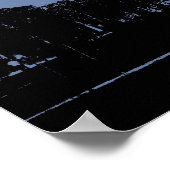 Blaues Eiffelturm-Plakat Poster (Ecke)