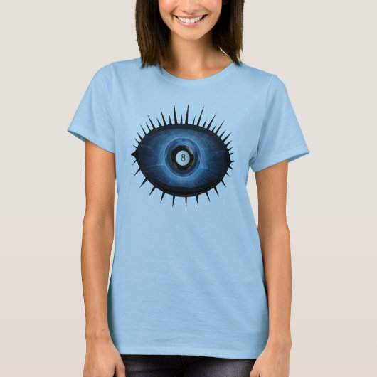 Blaues Eightball Auge T-Shirt (Vorderseite)