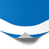 Blaues Einbahnstraßenzeichen Poster (Ecke)