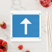 Blaues Einbahnstraßenzeichen Serviette (Beispiel)