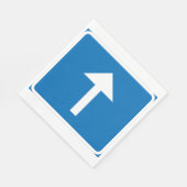 Blaues Einbahnstraßenzeichen Serviette (Ecke)