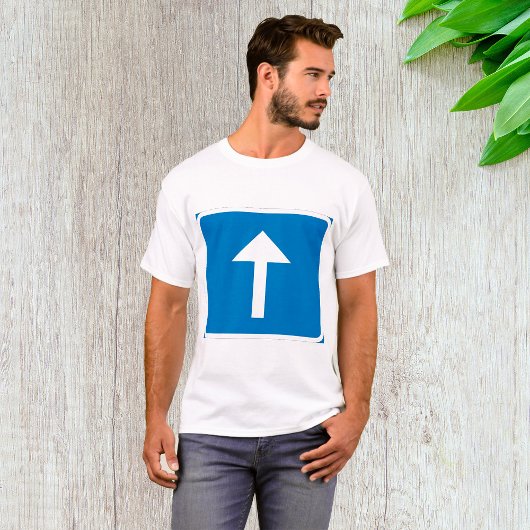 Blaues Einbahnstraßenzeichen T-Shirt