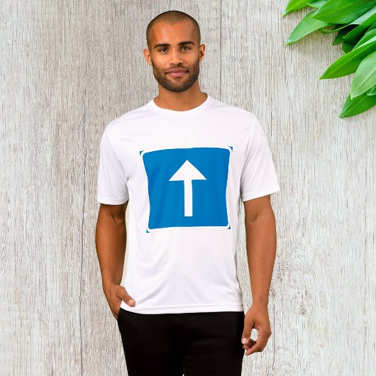 Blaues Einbahnstraßenzeichen T-Shirt