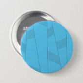 Blaues, einfaches, elegantes, abstraktes Linienmus Button (Vorne & Hinten)