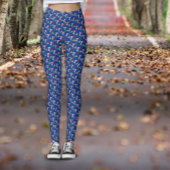Blaues, einfaches geometrisches Muster Leggings