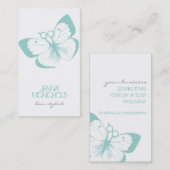 blaues einfaches hübsches des eleganten visitenkarte (Vorne/Hinten)