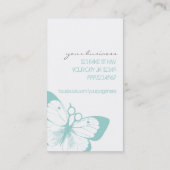 blaues einfaches hübsches des eleganten visitenkarte (Rückseite)