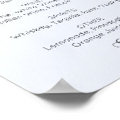 Blaues, einfaches Skript Hochzeit Bar. Alkohol Poster (Ecke)