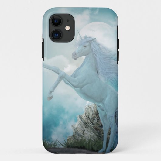 blaues Einhorn Case-Mate iPhone Hülle (Rückseite)