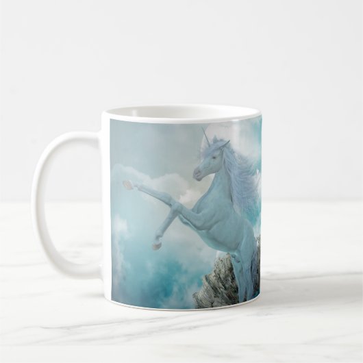 blaues Einhorn Kaffeetasse (Links)