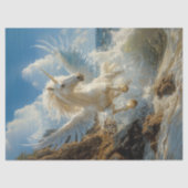 Blaues Einhorn Mythische Fantasie Pegasus Seidenpapier (Vorderseite)