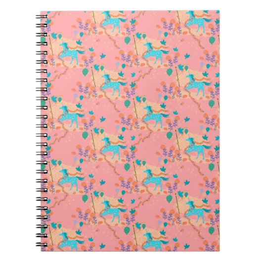 Blaues Einhorn-Notebook Notizblock (Vorderseite)
