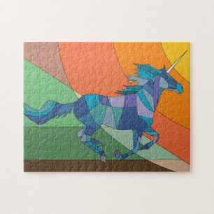 Blaues Einhorn Puzzle