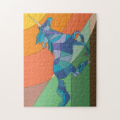Blaues Einhorn Puzzle (Vertikal)