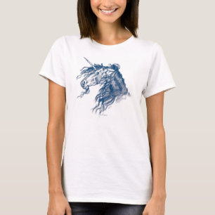 Blaues Einhorn T-Shirt
