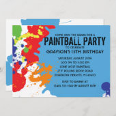 Blaues Einladung (Vorne/Hinten)