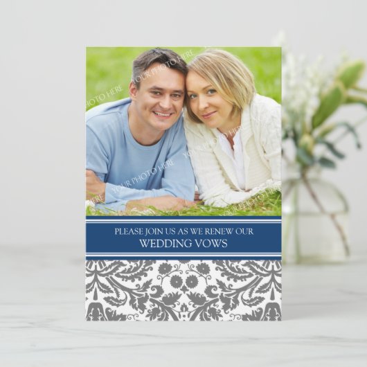 Blaues Einladung (Stehend Vorderseite)