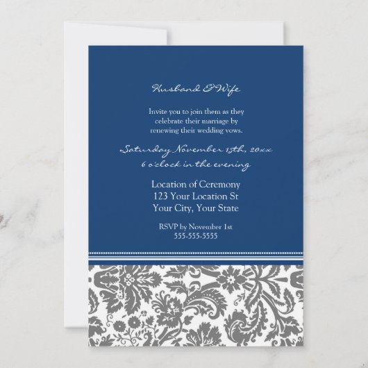 Blaues Einladung (Rückseite)